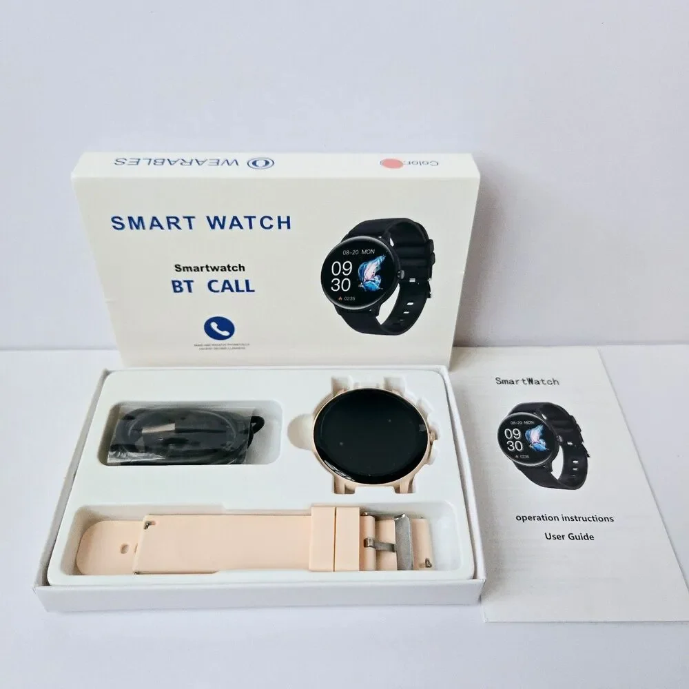Aolon GTR Mini Smart Watch Pink 100+ Sports Modes Heart Rate Health New